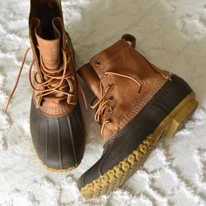 LL Bean duck boots women 10